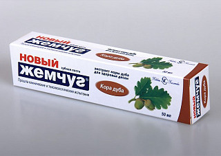 Зубная паста НОВЫЙ ЖЕМЧУГ кора дуба 50мл (74266) (1/36)