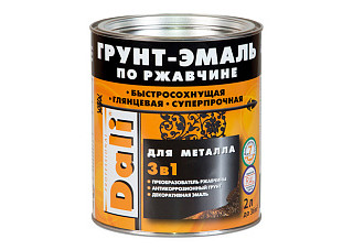 Грунт-эмаль по ржавчине 3 в 1 DALI красный RAL 3001 (2,0л)