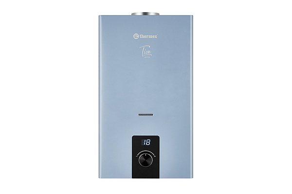 Водонагреватель газовый проточный THERMEX T 20 D Серебро (20кВт/10л.мин, медь, дымоход ДУ110)