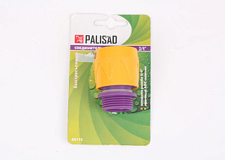 Соединитель PALISAD пластиковый для шланга с внешней резьбой 3/4" (66175) (1/288)