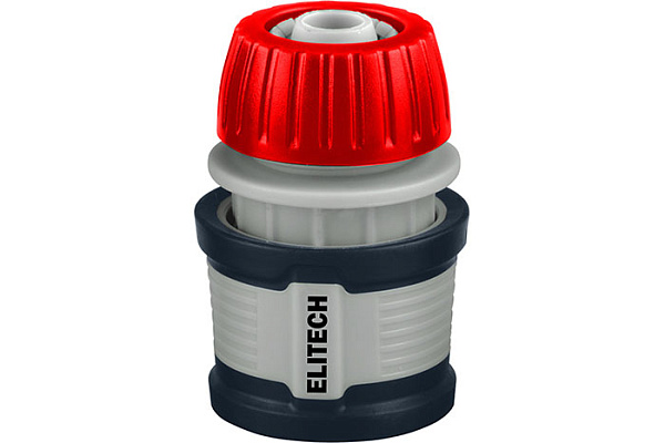 Соединитель ELITECH Garden HF 011 пластиковый, быстросъемный для шланга 1/2" (1/50)