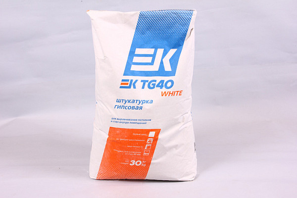 Штукатурка гипсовая ЕК TG white 40 30кг (1/45)
