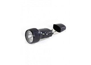 Фонарь SMARTBUY аккумуляторный 5 LED с прямой зарядкой, черный (SBF-44-B)/40 (280)
