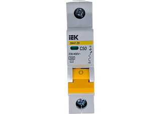 Авт. выкл.ВА47-29 1Р 50А 4,5кА х-ка С ИЭК (MVA20-1-050-C) 318