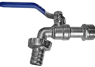 Кран шаровой водоразборный латунный ДУ20 (3/4) AQUALINK под шланг рычаг (3951/01481) (1/5/40)