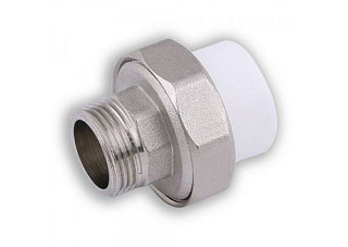 Муфта ППР разъемная НР 25х1/2" VPL белый (1/60)