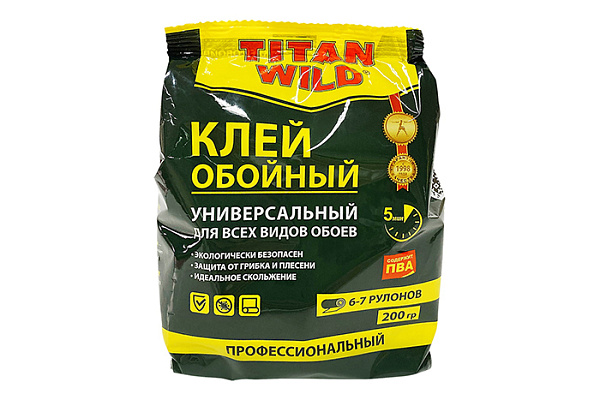 Клей обойный TITAN WILD универсальный 200гр пакет