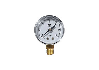 Манометр 50 мм нижнее подключение 1/4" 0-6 бар AQUALINK (02780) (1/120)