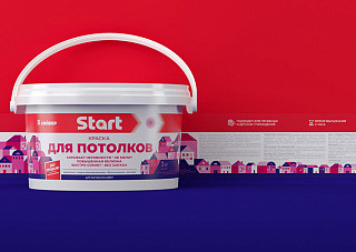 Краска ВД СТАРТ для потолков белоснежная (14,0кг)
