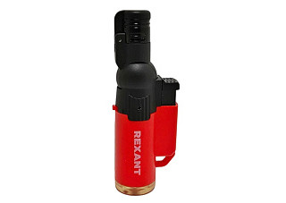 Турбо горелка REXANT GT-10 пьезоподжиг, заправляемая, красная 12-0010-2