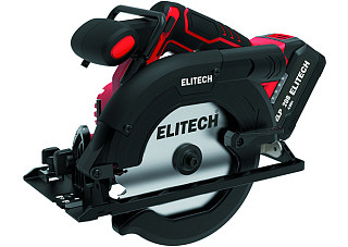 Пила дисковая аккум. ELITECH ПДА 2055БЛ (20В, 1х4Ач, ELP, ф165мм, рез 57мм, 4500об/м) E2206.030.01