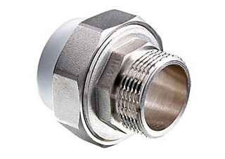 Муфта ППР разъемная ASPIPE НР 40х1_1/2" белый (уп. 25 шт.)