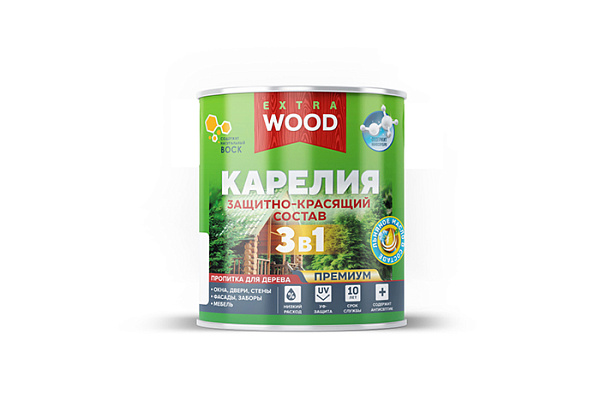 Защитно-красящий состав 3 в 1 FARBITEX PROFI WOOD EXTRA Карелия Тик (0,75л)