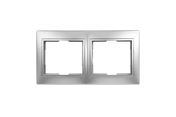 Рамка SMARTBUY Венера 2-местная горизонтальная серебро (SBE-01s-00-FR-2) (454)