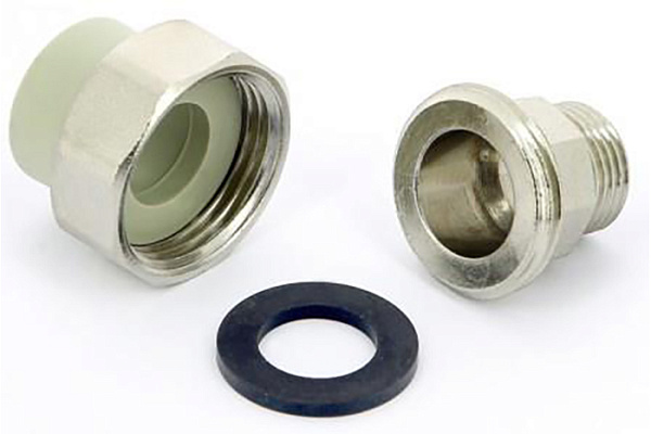 Муфта ППР разъемная ASPIPE НР 40х1_1/2" белый (уп. 25 шт.)