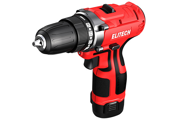 Дрель-шуруповерт ELITECH ДА 12Л2 12В 2х2Ач Li-ion (Е2201.043.01)*