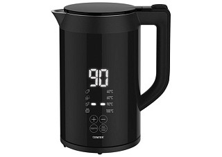 Чайник Centek CT-1006 (чёрный) 1,7л 2200Вт двойной корпус-сталь+пластик, без шва, сенсор