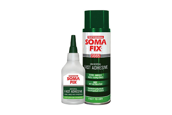 Активатор SOMA FIX (400мл + клей 100гр для МДФ профилей) Турция S665