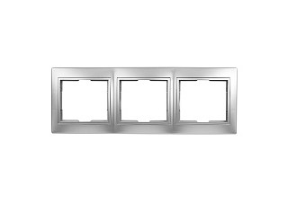 Рамка SMARTBUY Венера 3-местная горизонтальная серебро (SBE-01s-00-FR-3) (461)