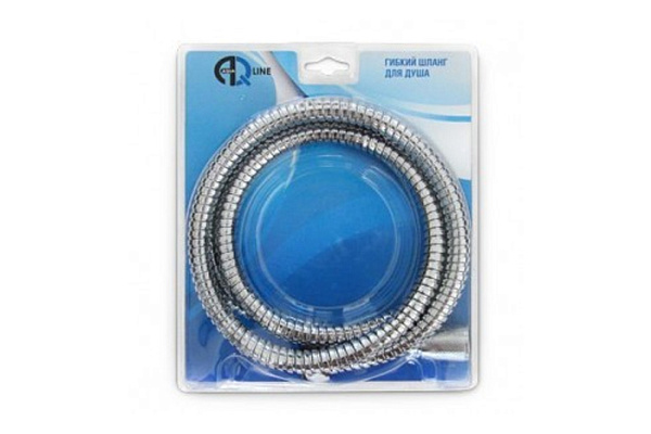 Шланг для душа ПВХ конус AQUALINE имп 1/2"+имп 1/2" длина 1,75 м в блистере (05096) (1/50)