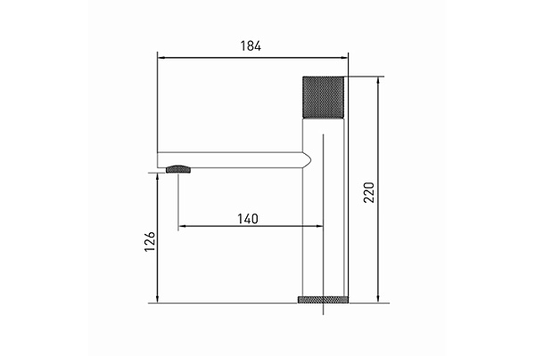 Смеситель для раковины 35k MIXLINE ML40-04 Flat (Латунь,Картридж 35мм)