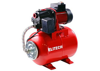 Насосная станция ELITECH САВ 1200-24Ч (Чугун,1200Вт,Расход-65л/м,Н=50м, 4,4бар,Глуб-8м,Емкость-24л)