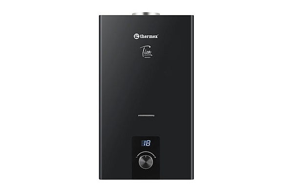 Водонагреватель газовый проточный THERMEX T 20 D Черный (20кВт/10л.мин, медь, дымоход ДУ110)