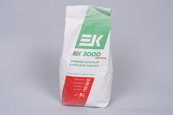 Клей для плитки ЕК 3000  5кг (1/6)